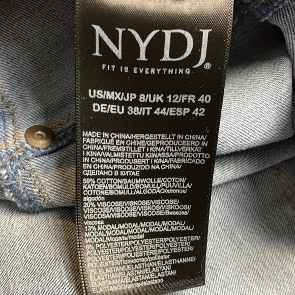 NYDJ CURVES 360 BY Not Your Daughters Jeans Release Hem Pull-On Jeans 8 Raw Hem - Picture 14 of 16